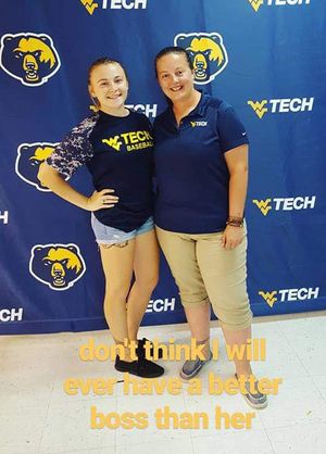 WVU Tech's Becky Brouse poses for a photo with Tech Grad Kylie Elbin.