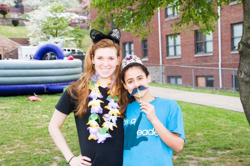 Students pose for a photo during Spring Fling