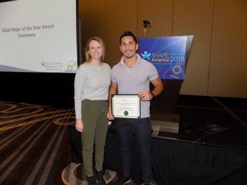Saul Montealegre (right) with advisor Laura Spiers.