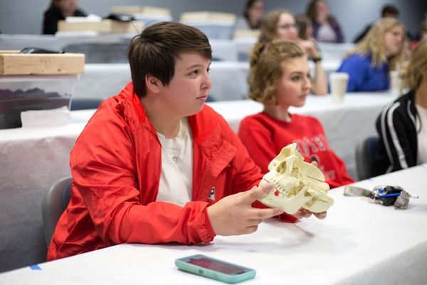 Students at the 2018 forensic investigation camp