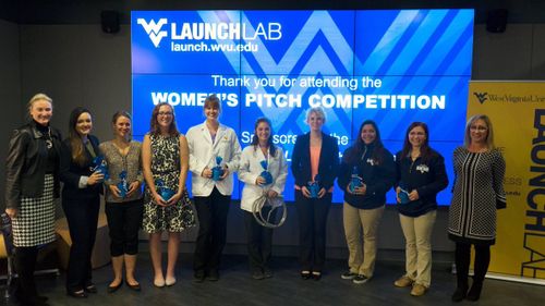 WVU Tech students at the women's pitch competition in Morgantown.