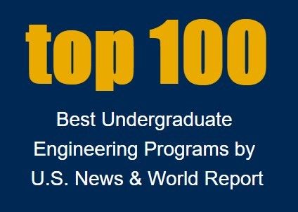 top 100 best undergraduate engineering programs by US News and World Report