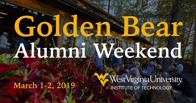 An invitation that reads: Golden Bear Alumni Weekend, March first through second, 2019.