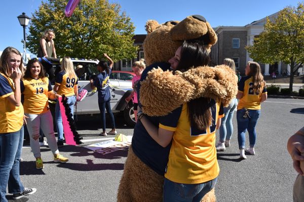 A homecoming bear hug